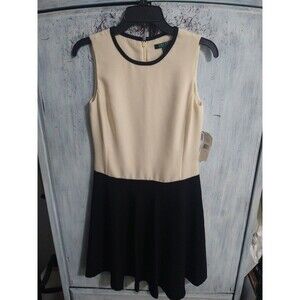 Lauren Ralph Lauren sleeveless knee lgth dress 2 classic officey feminin vintage